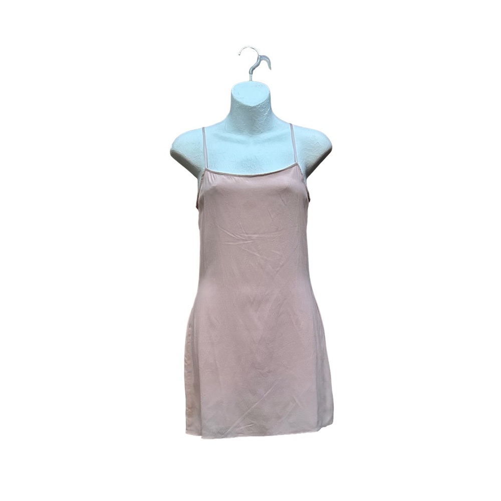Diane Von Furstenberg Silk Slip Mini Dress Blush Pink Stretch Minidress
